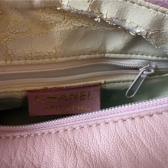 Vintage Chanel Pink Mini Bowler Barrel Leather Purse Shoulder Bag Handbag - Picture 5 of 6